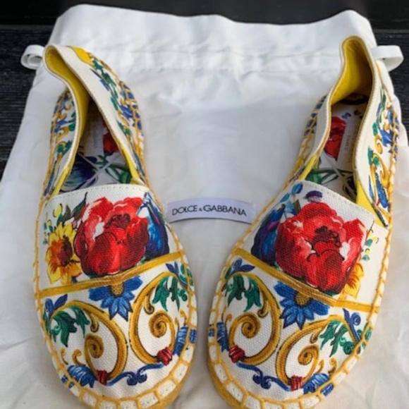 DOLCE GABBANA YELLOW KIDS SIZE 33 ESPADRILLES BNIB - Picture 2 of 6